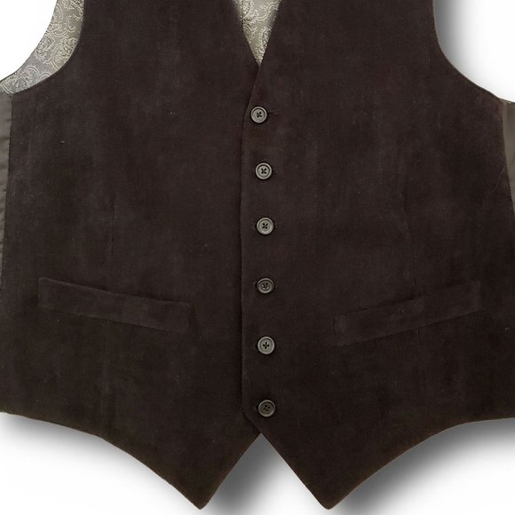 Axcess Men's Black Corduroy Vest Size S - Picture 10 of 10